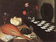 BAUGIN, Lubin Still-life with Chessboard (The Five Senses) fg Norge oil painting reproduction